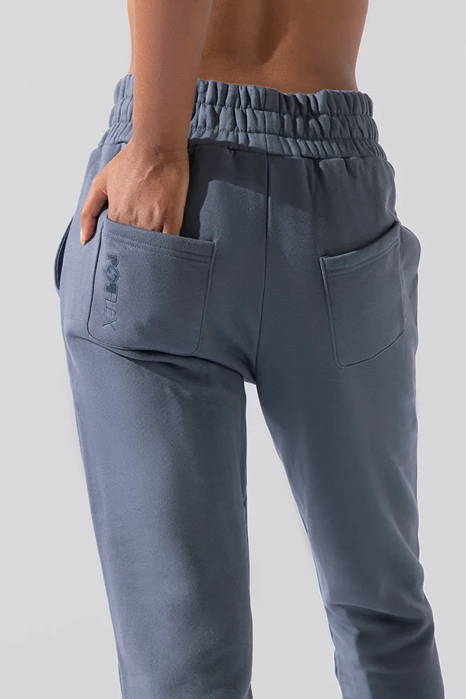 Cloud Rollover Sweatpant - Denim Blue