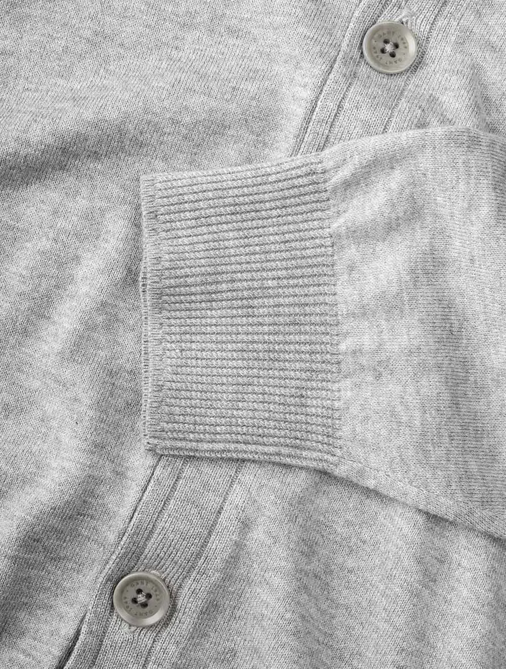 Cotton Cashmere Cardigan Grey Melange