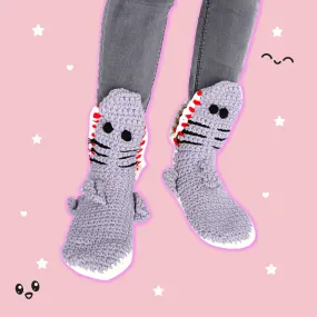 Cozy Plush Shark Socks