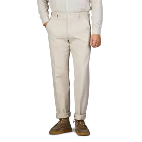 Cream Beige Cotton Stretch Model 8 Chinos