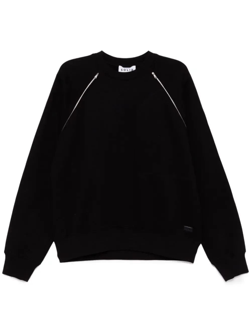 Crewneck Pullover With Zip Detail