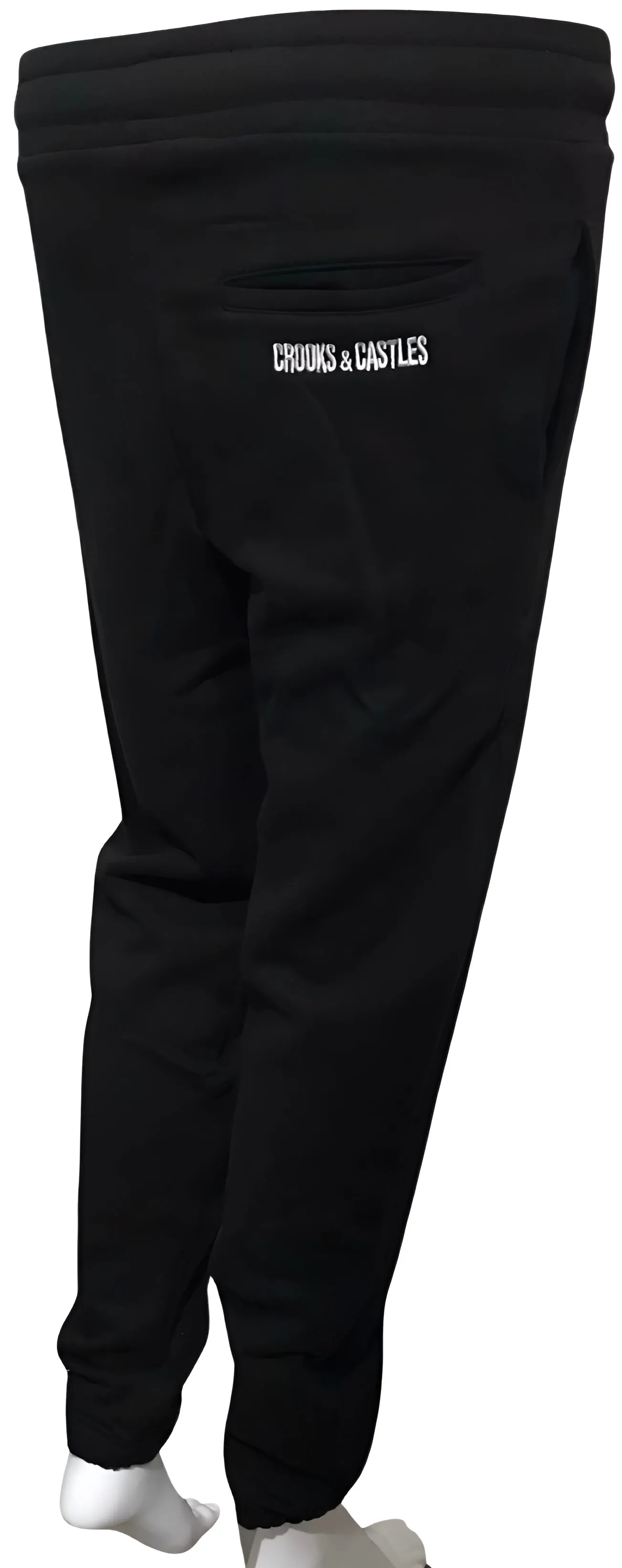 ^CROOKS & CASTLES^ (BLACK) JOGGER SWEAT PANTS FOR WOMEN (EMBROIDERED LOGO)