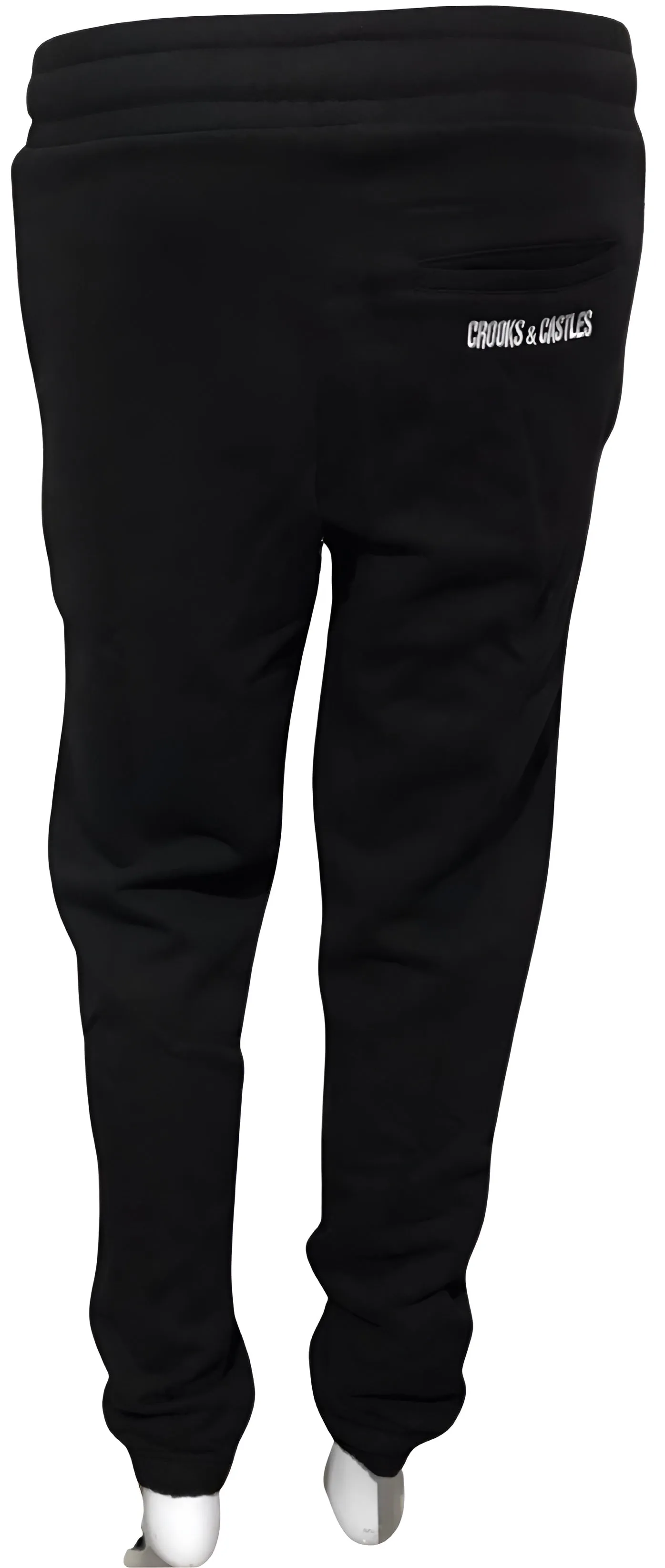 ^CROOKS & CASTLES^ (BLACK) JOGGER SWEAT PANTS FOR WOMEN (EMBROIDERED LOGO)