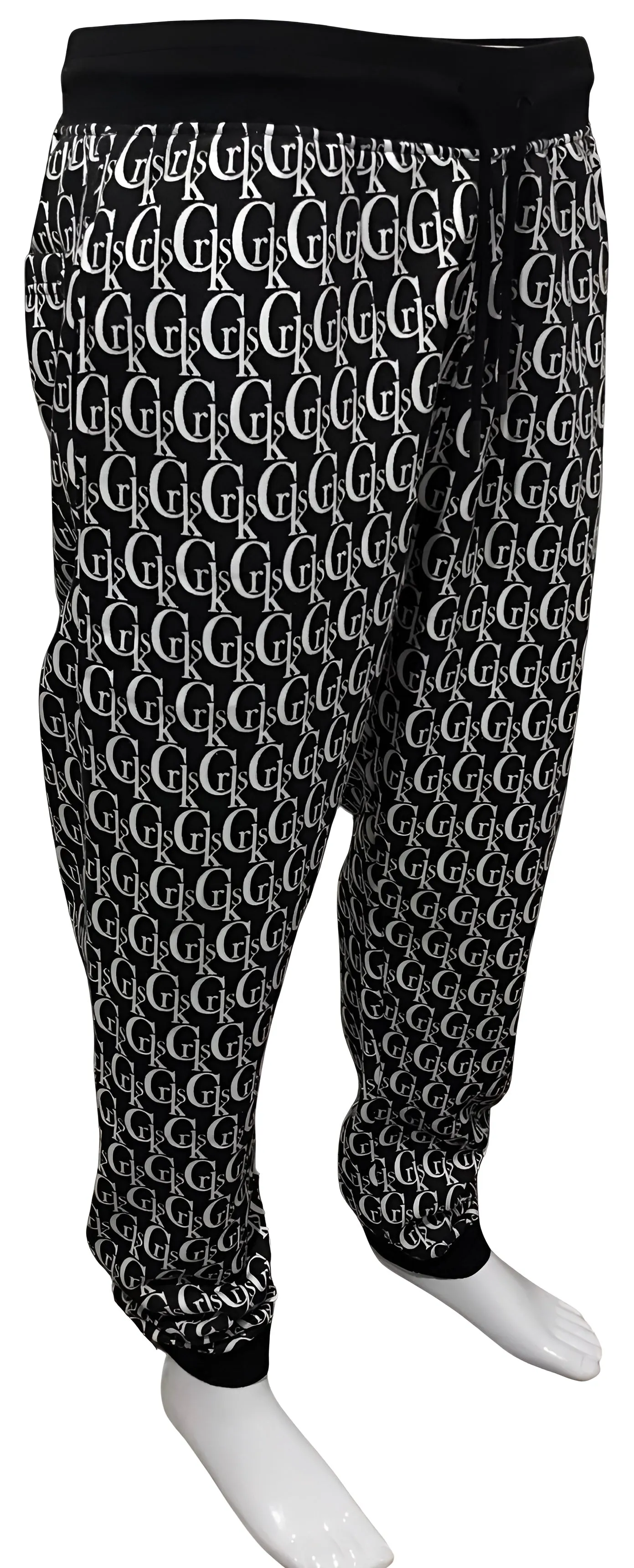 ^CROOKS & CASTLES^ (BLACK-MONOGRAM) *TIMELESS LUX AOP* SWEATPANTS