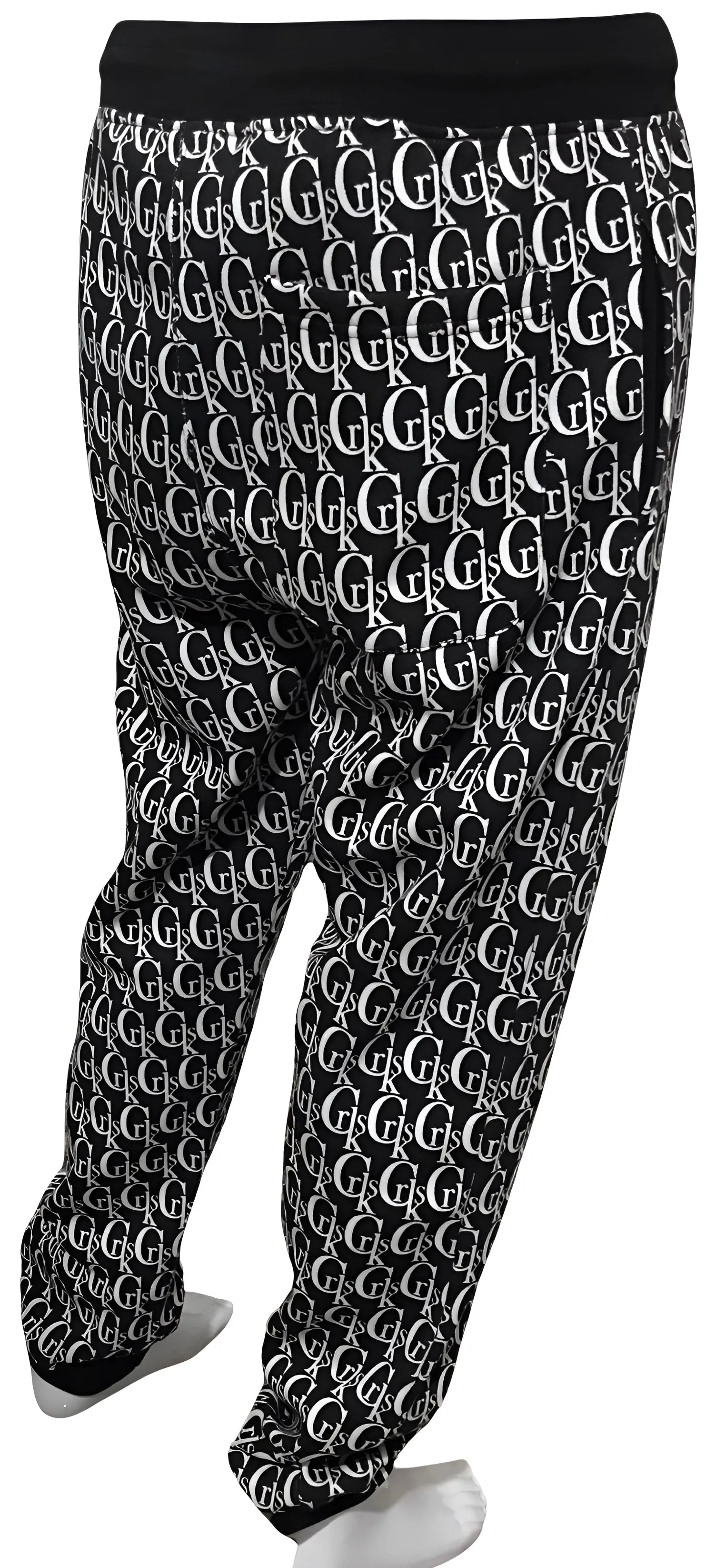 ^CROOKS & CASTLES^ (BLACK-MONOGRAM) *TIMELESS LUX AOP* SWEATPANTS