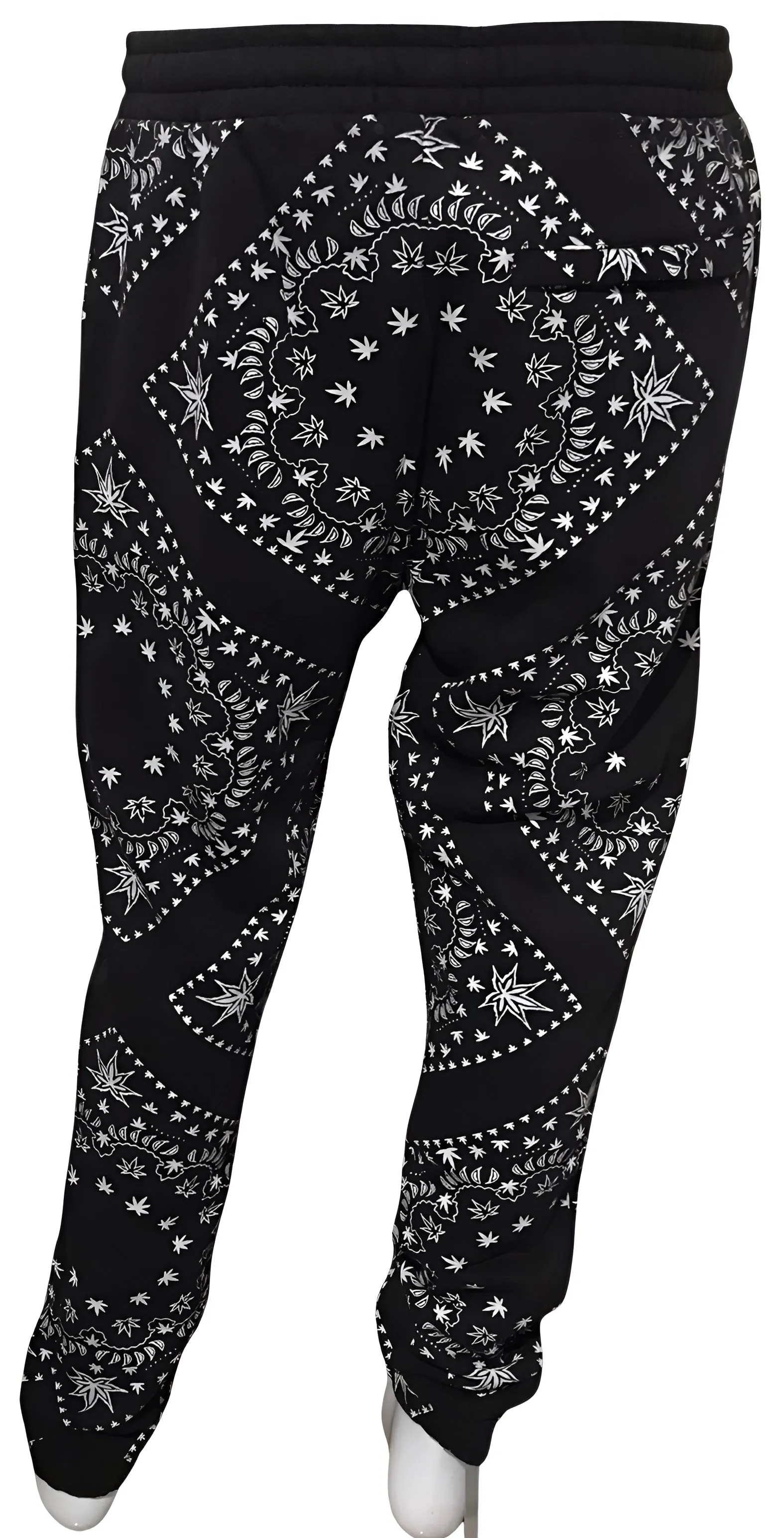 ^CROOKS & CASTLES^ (BLACK-PAISLEY) ~KUSHDANA~ JOGGER SWEATPANTS