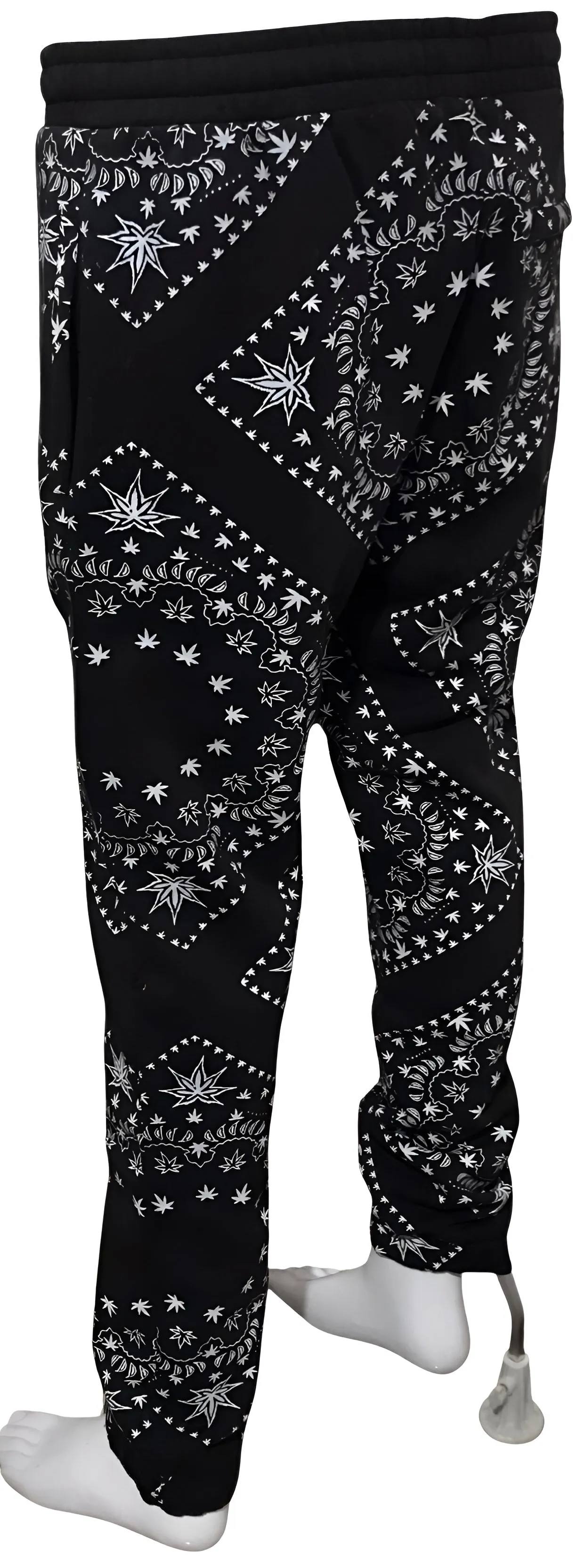 ^CROOKS & CASTLES^ (BLACK-PAISLEY) ~KUSHDANA~ JOGGER SWEATPANTS