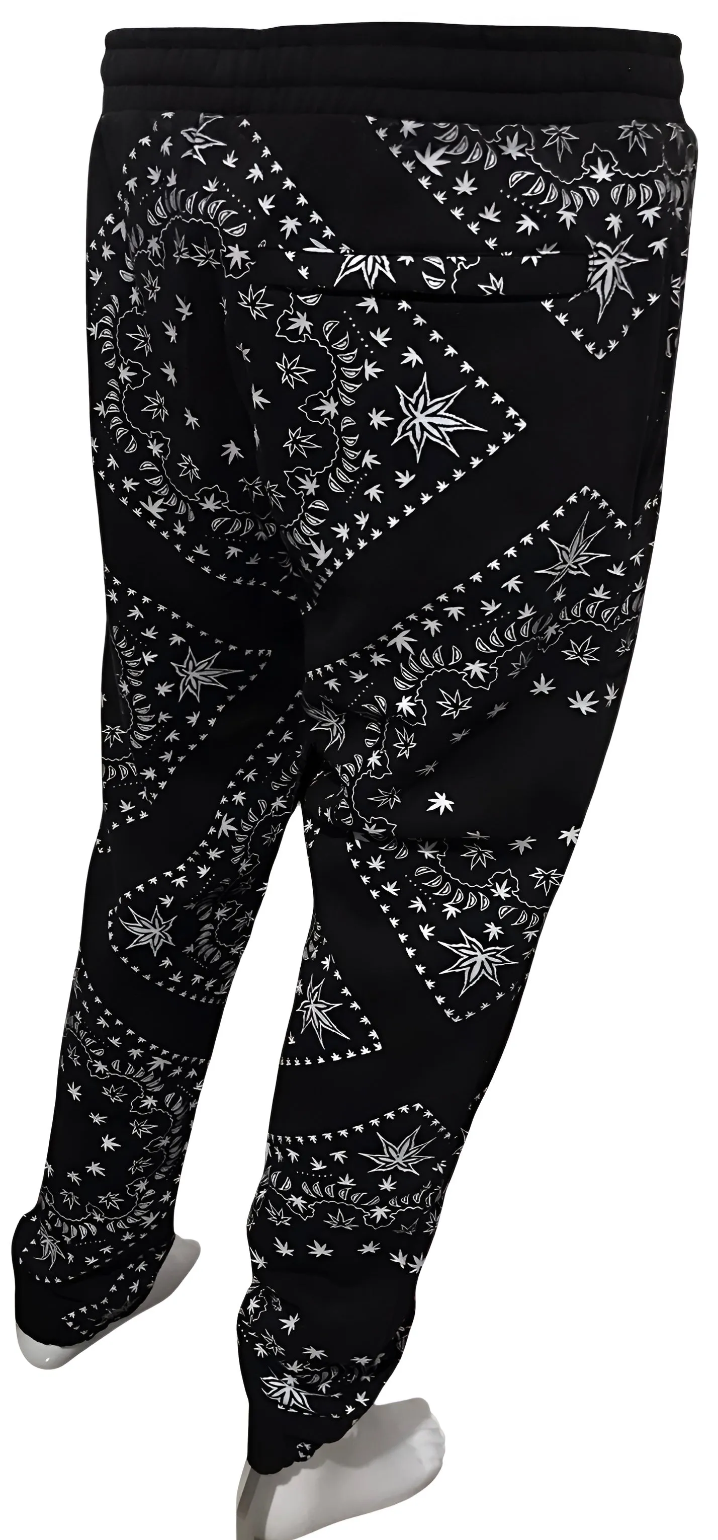 ^CROOKS & CASTLES^ (BLACK-PAISLEY) ~KUSHDANA~ JOGGER SWEATPANTS