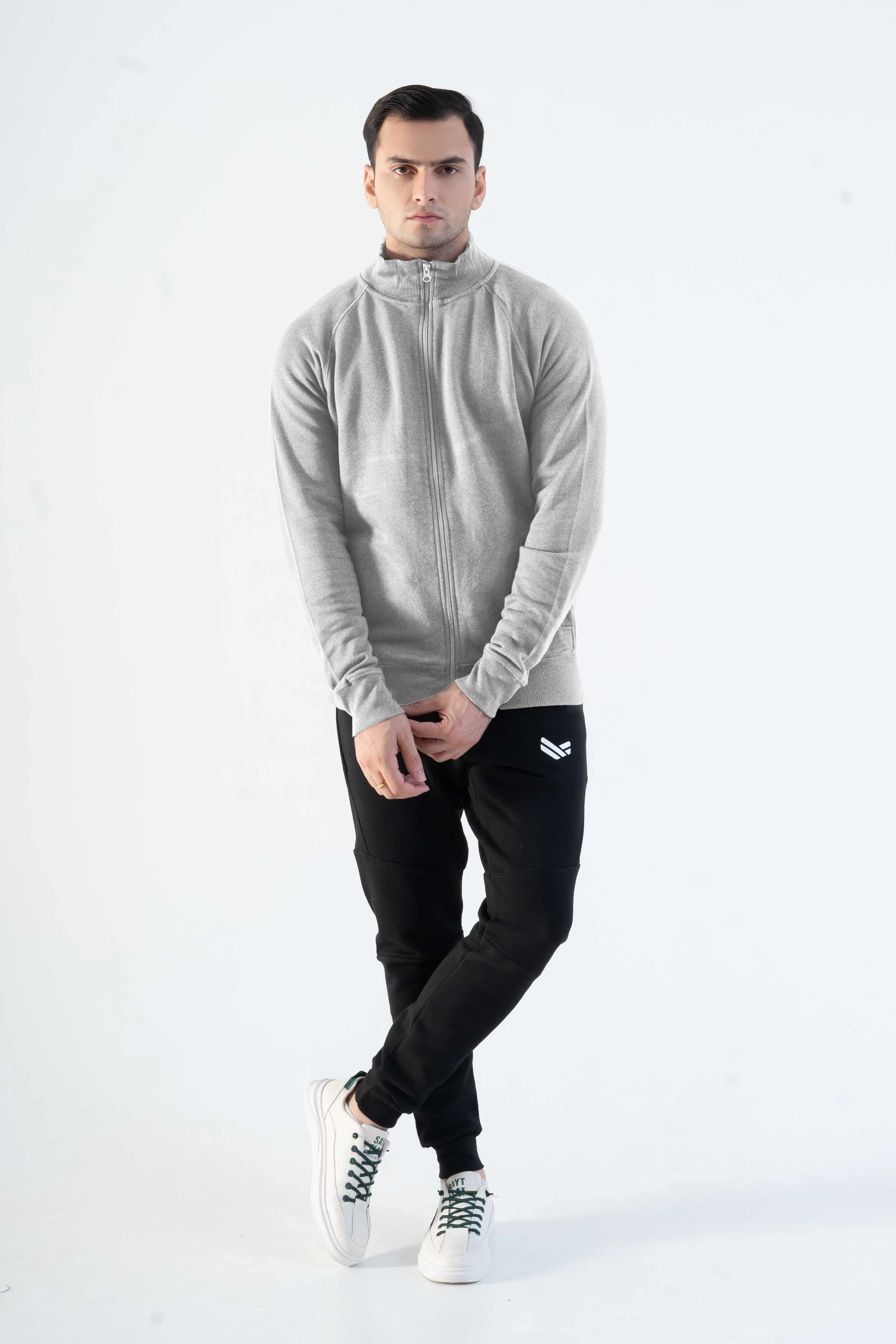 Cut Label Men's Raglan Sleeve Fleece Full Zipper Jacket