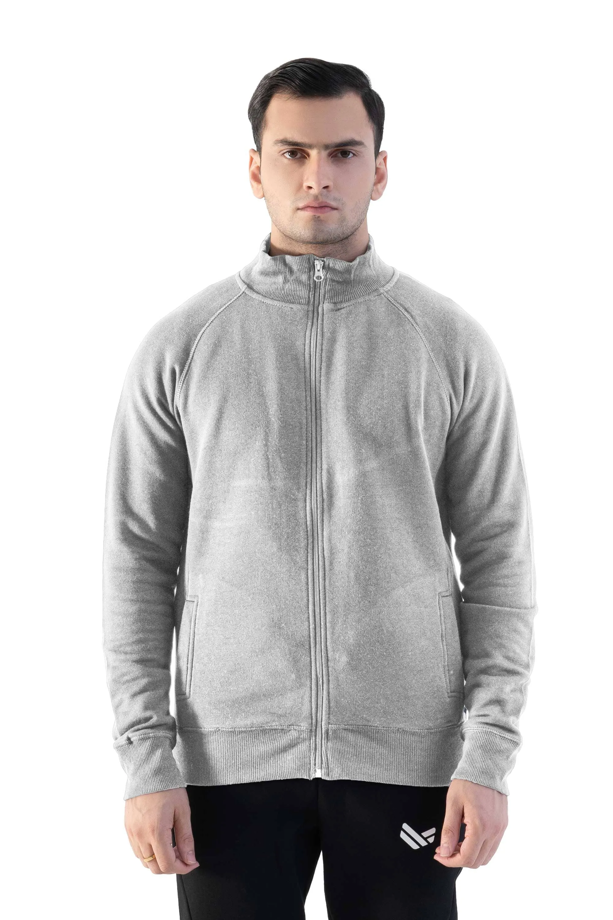 Cut Label Men's Raglan Sleeve Fleece Full Zipper Jacket