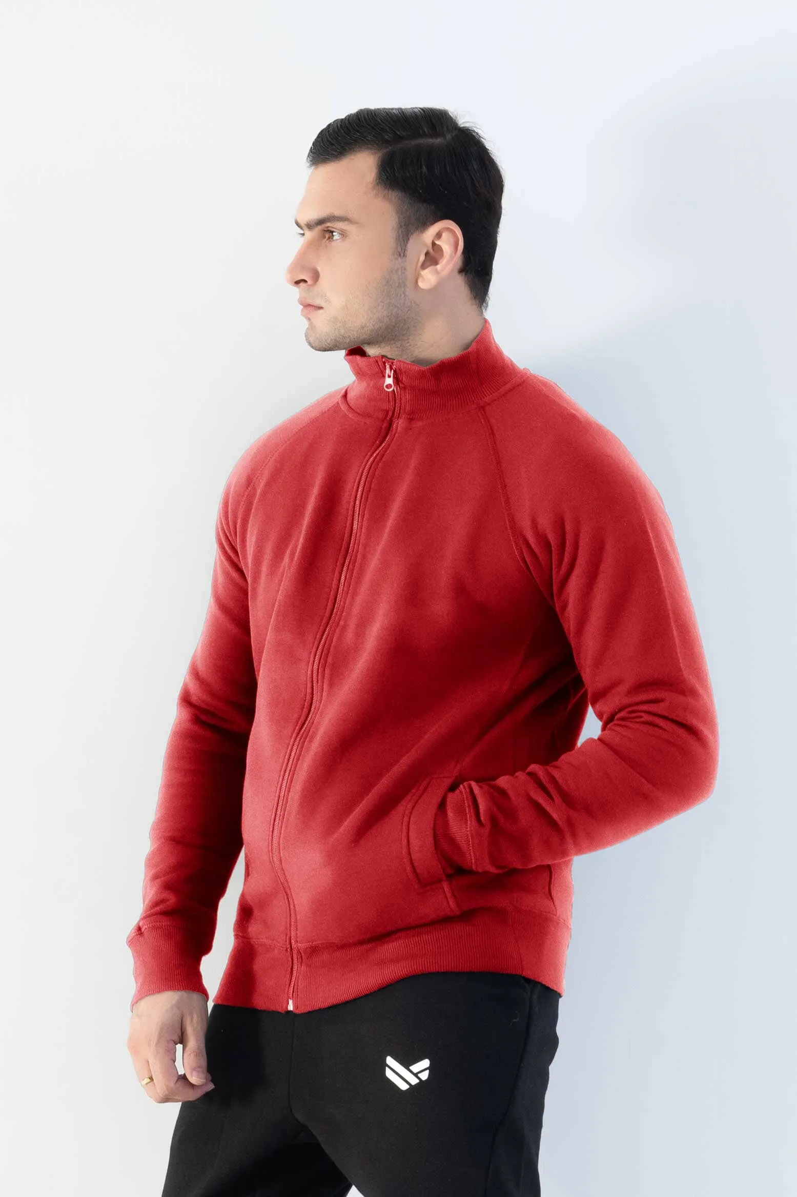 Cut Label Men's Raglan Sleeve Fleece Full Zipper Jacket