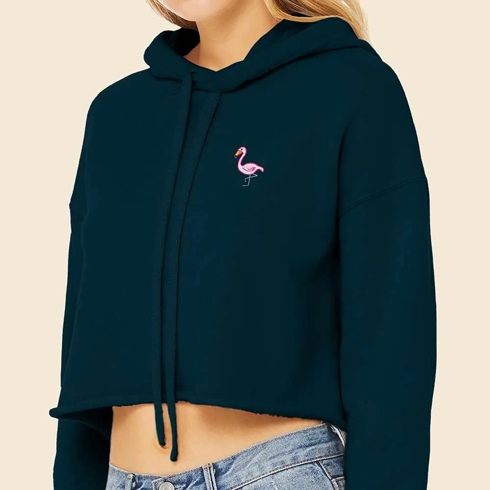 Dalix Flamingo Cropped Hoodie