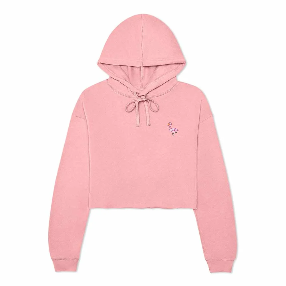 Dalix Flamingo Cropped Hoodie