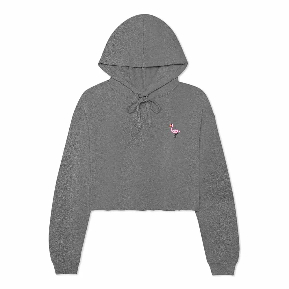 Dalix Flamingo Cropped Hoodie