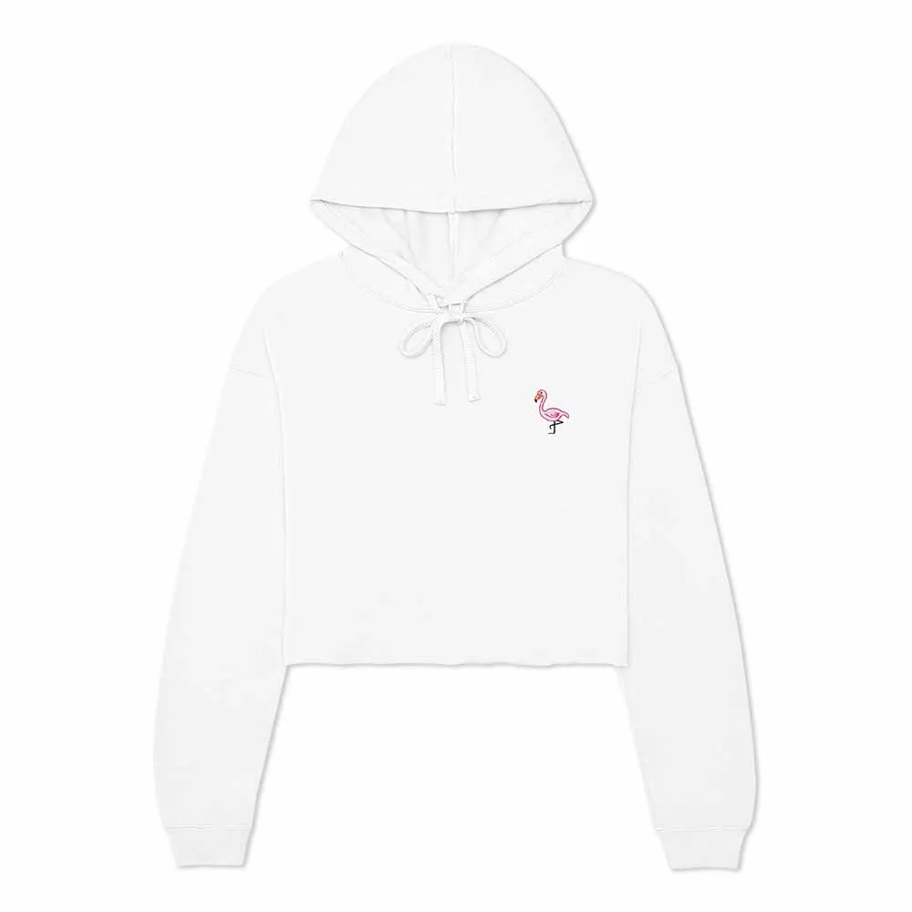 Dalix Flamingo Cropped Hoodie