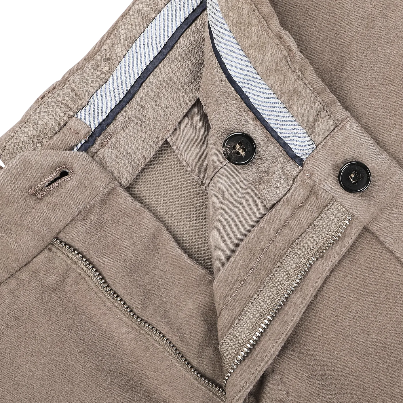 Dark Beige Cotton Moleskin Model 30 Chinos