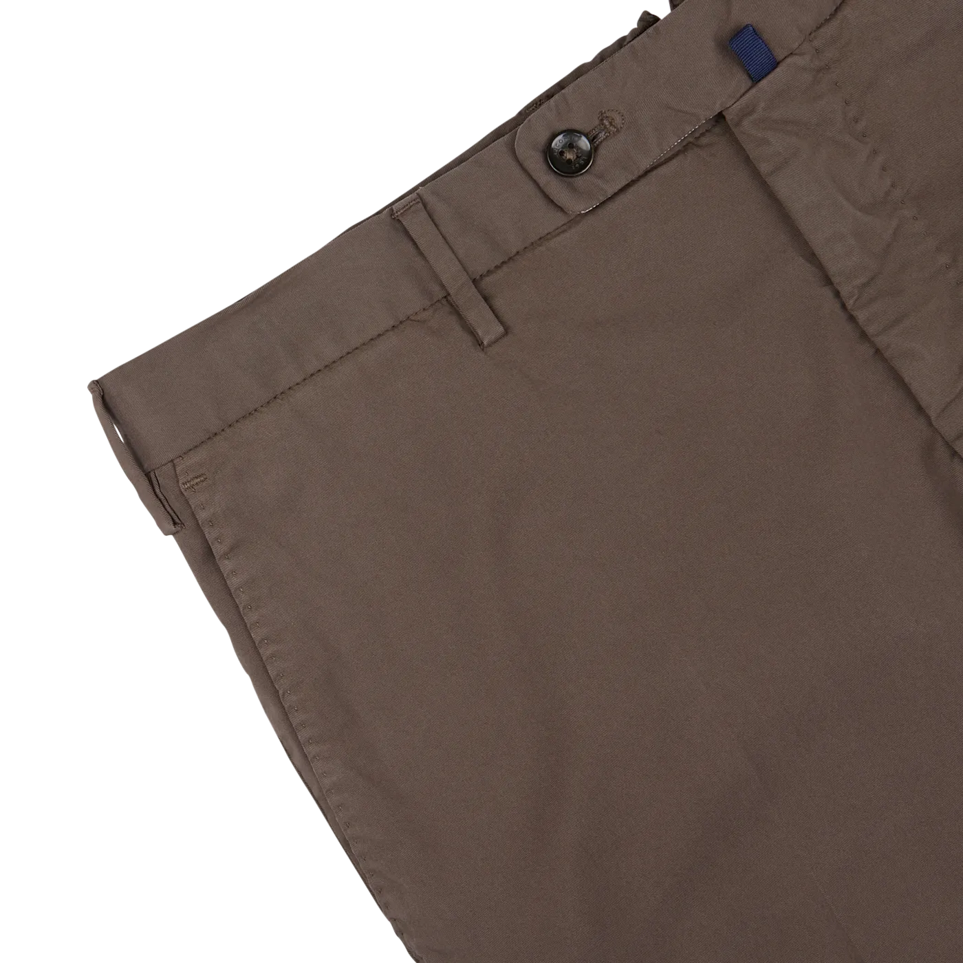 Dark Brown Cotton Stretch Regular Chinos