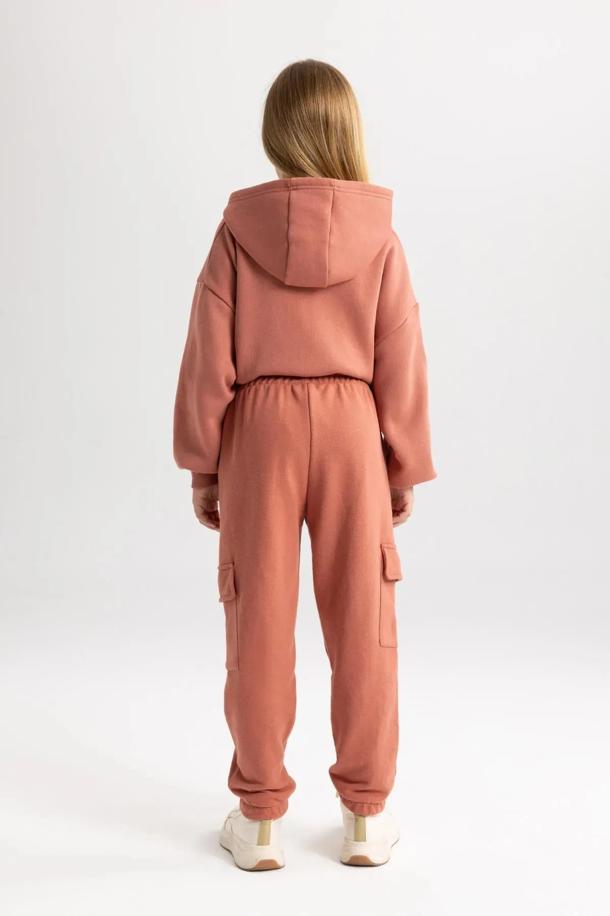 Defacto Girl's Orange Cargo Jogger Sweatpants