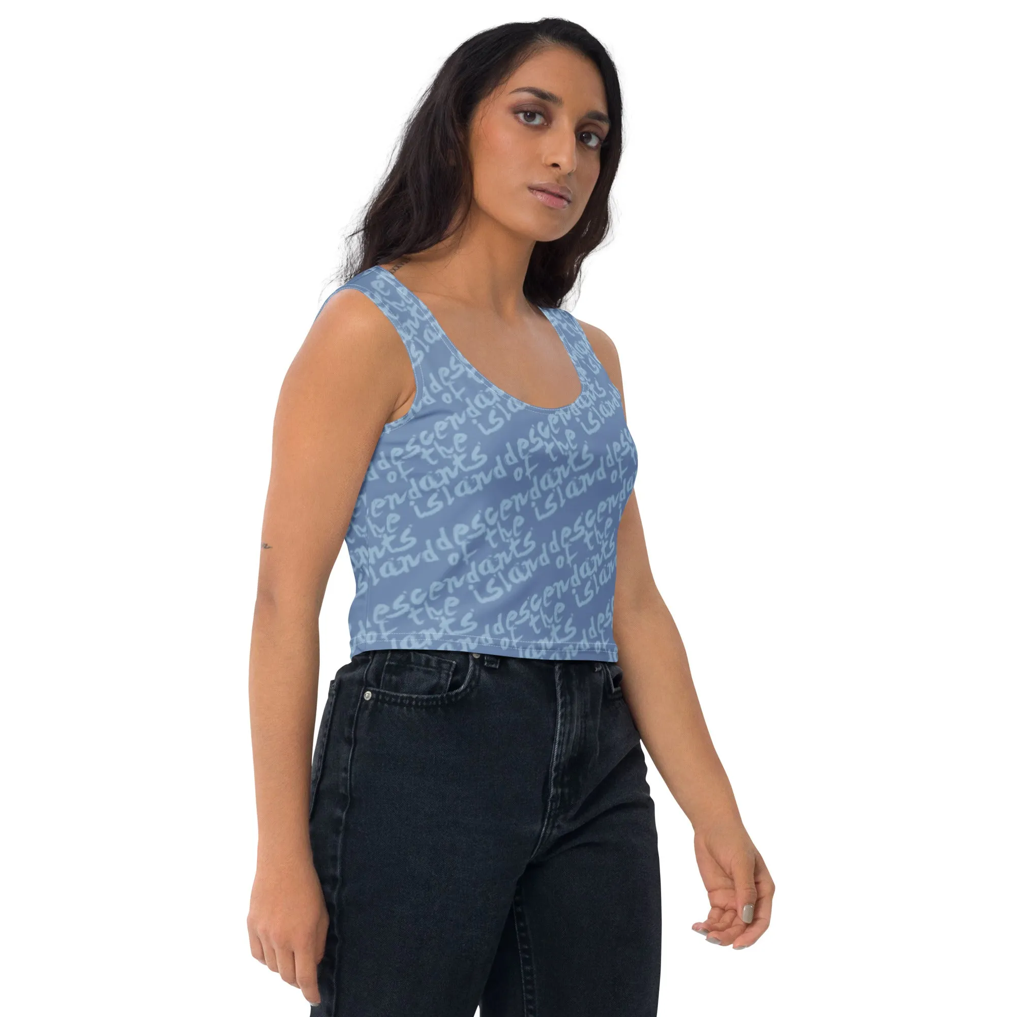 Descendans of the Island Denim Crop Top