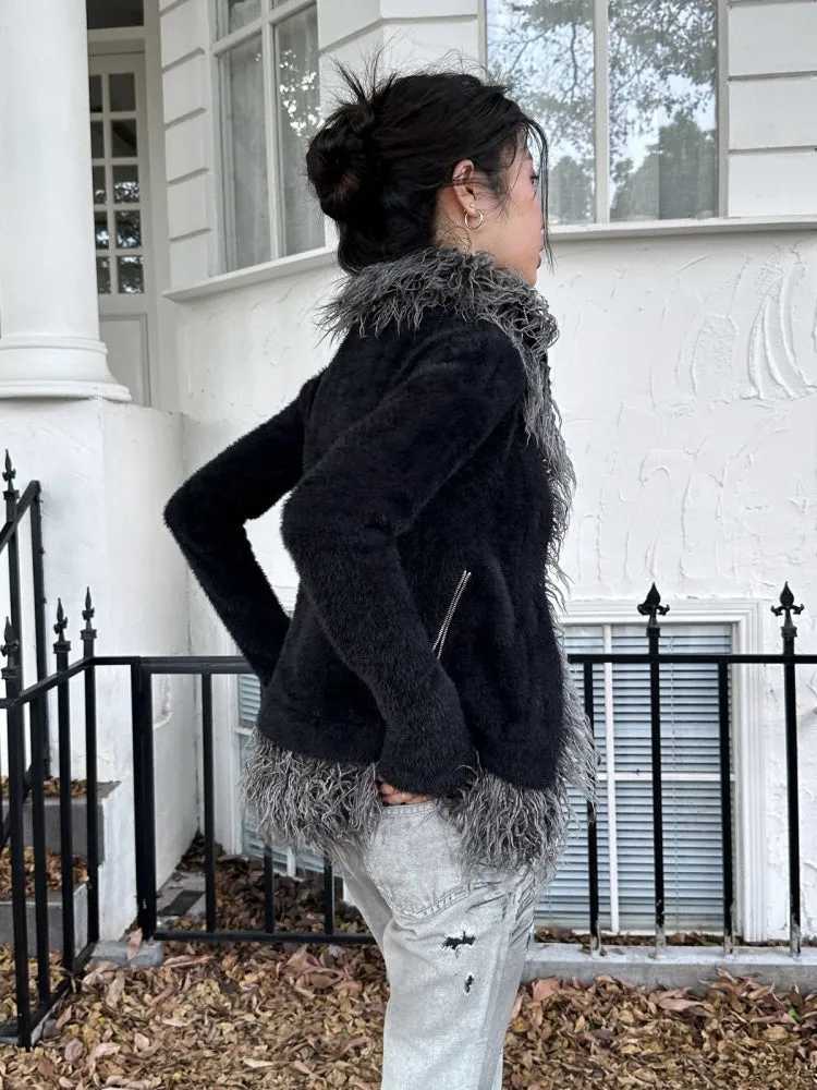 Detachable Fur Collar Knitted Jacket【s0000004159】