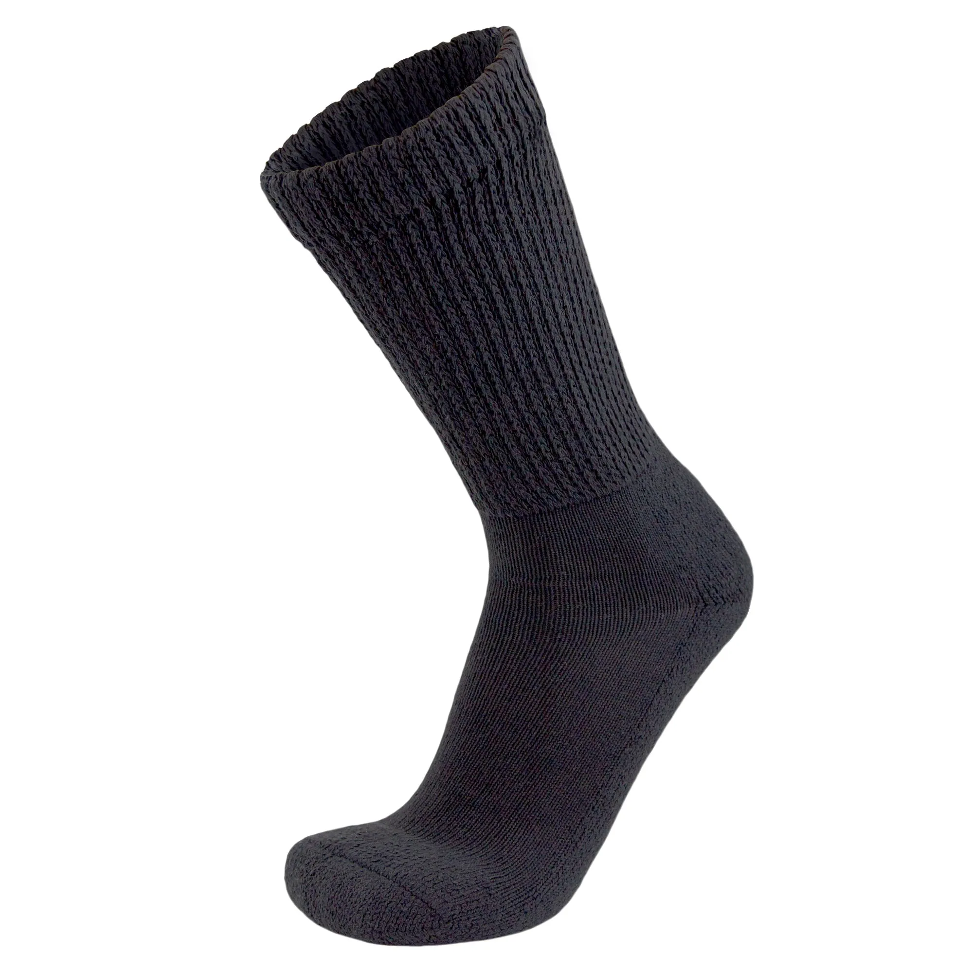 Diabetic Slipper Socks, Extra Thick Cotton Triple Cushioned Crew Socks (Size 10-13)