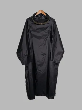 Dirk Bikkembergs 2000 dark grey nylon poncho coat with plastic neck ring