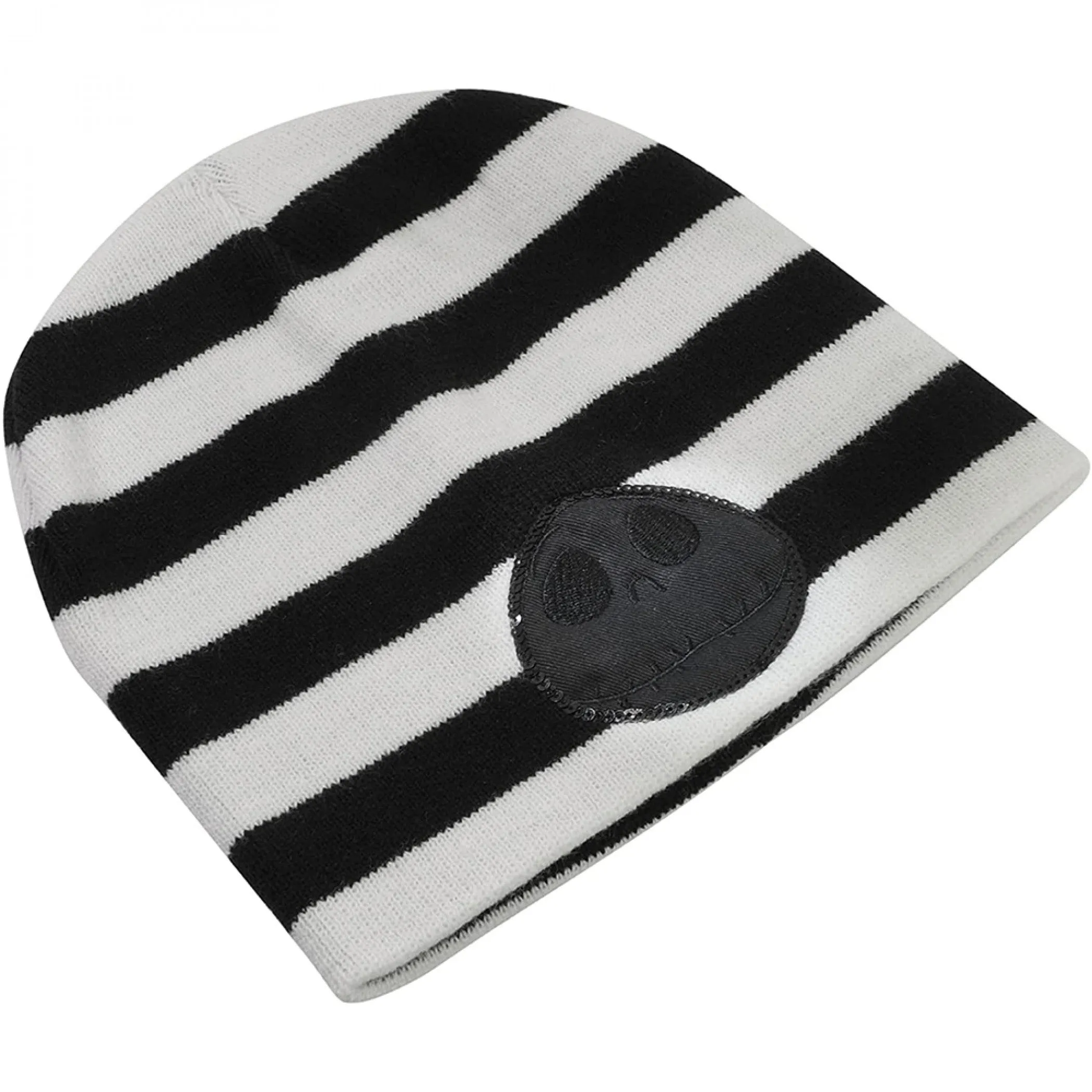 Disney Nightmare Before Christmas Jack Skellington White Stripe Beanie