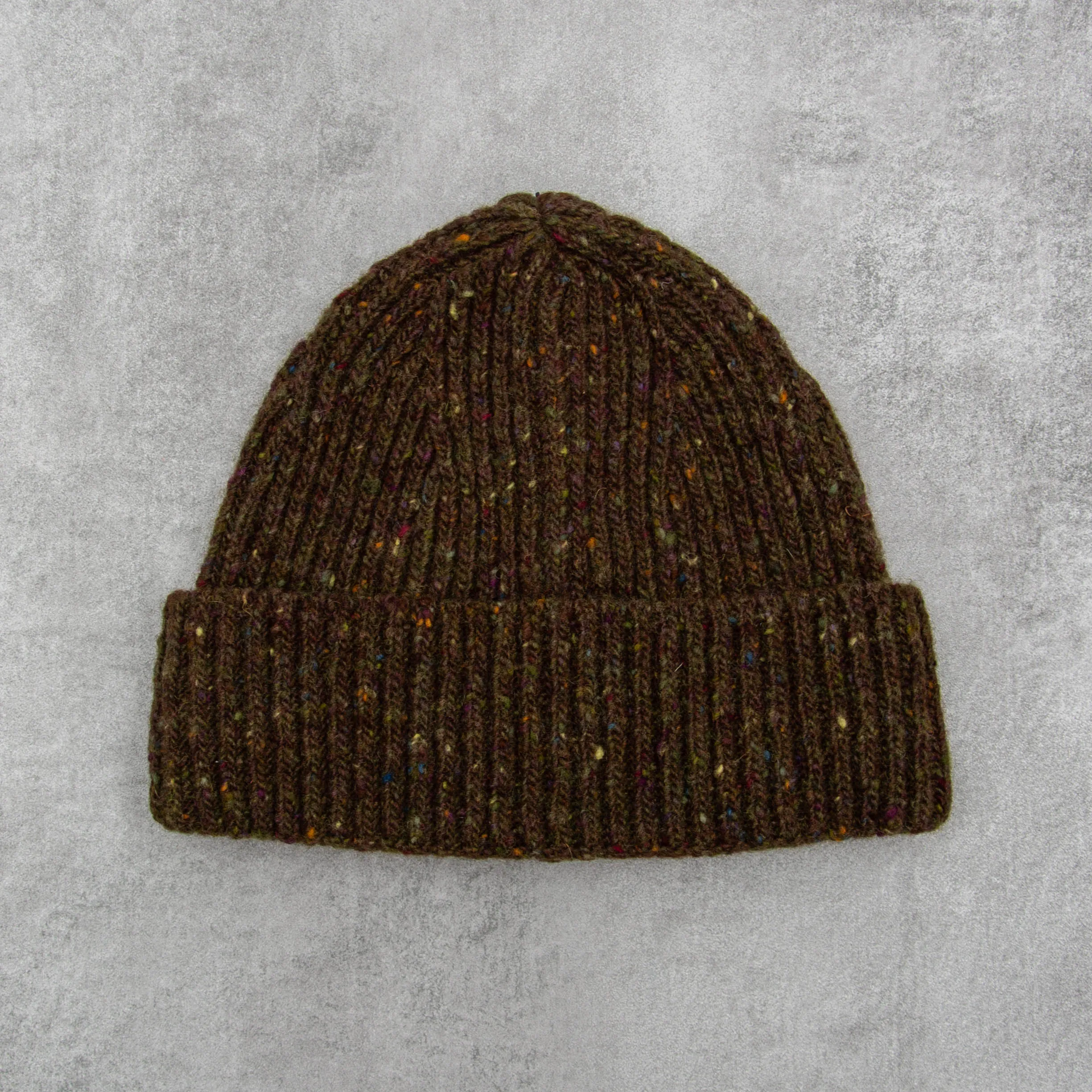 Donegal Wool Beanie - Moss