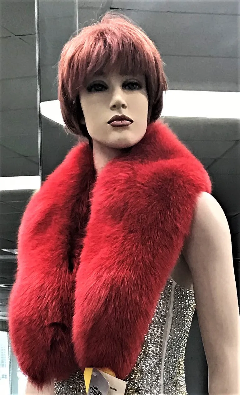 Dyed Red Fox- Fur Collar