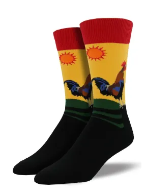 Early Riser (Yellow) Men's Crew Socks