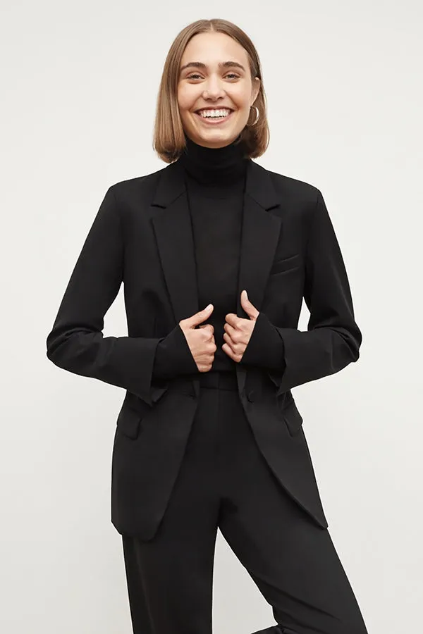 Elizabeth Turtleneck - Silk Jersey :: Black