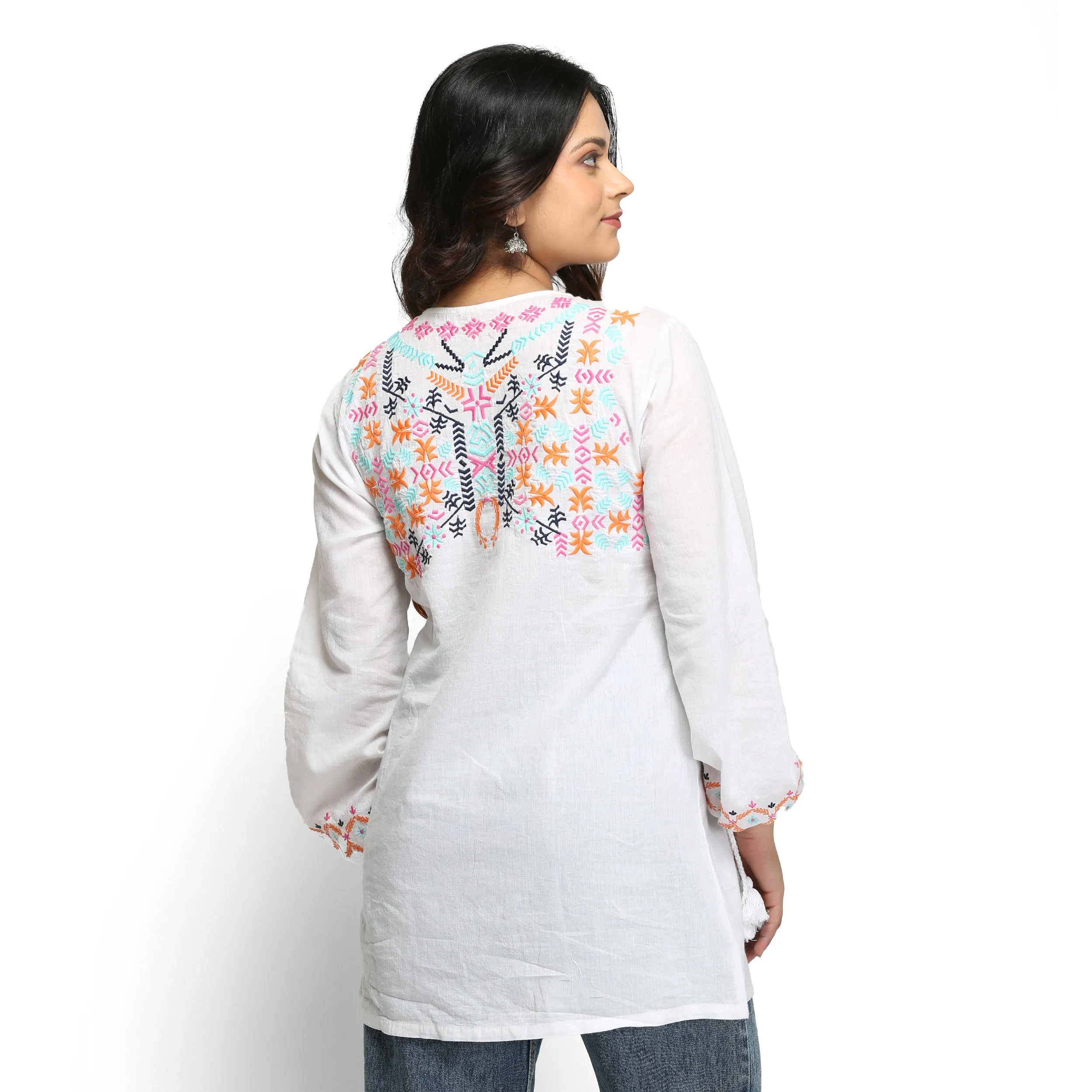 Embroidered Full Sleeve Tunic For Women