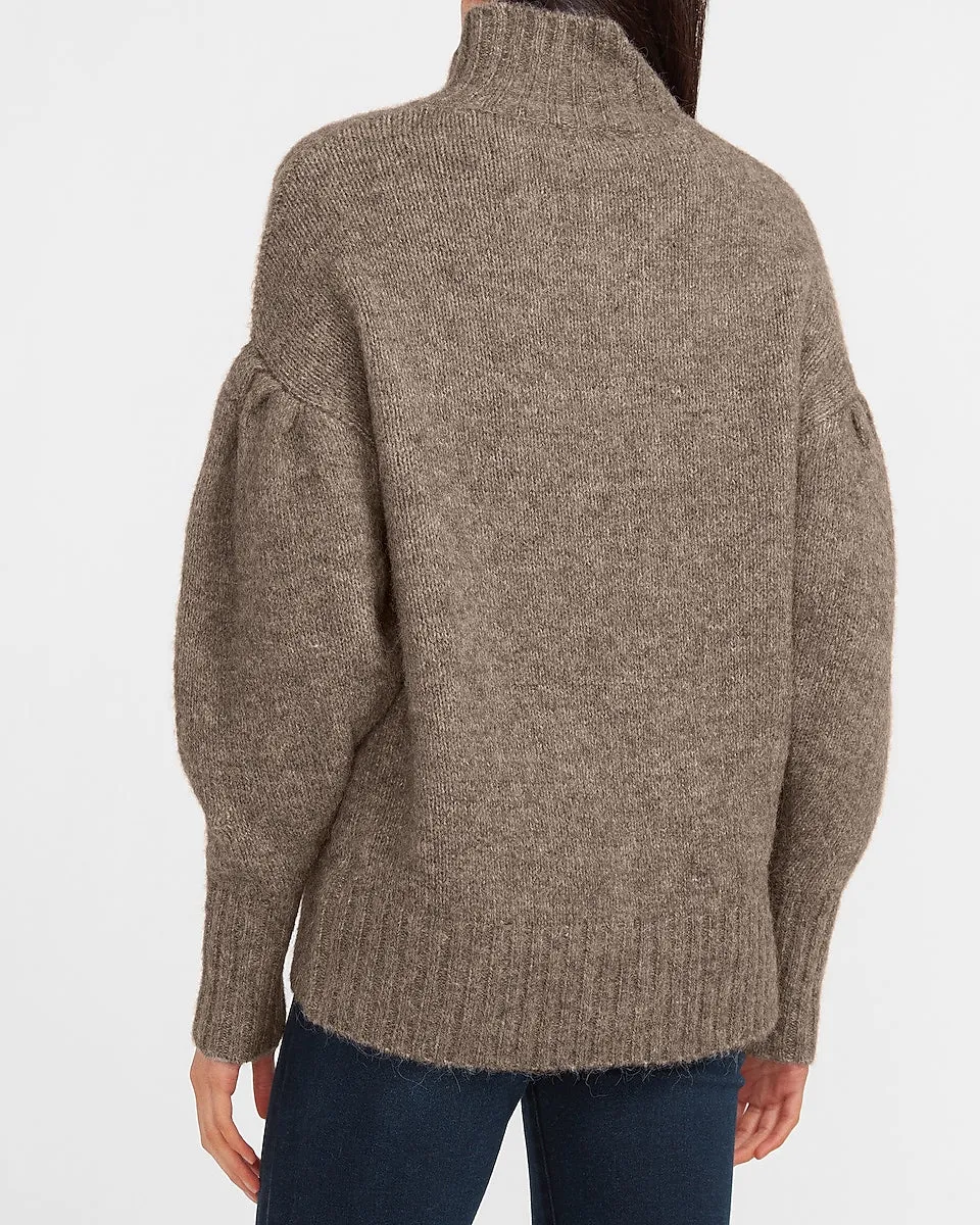 Express X You Chunky Turtleneck Sweater in Iron