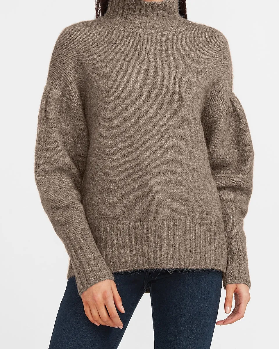 Express X You Chunky Turtleneck Sweater in Iron