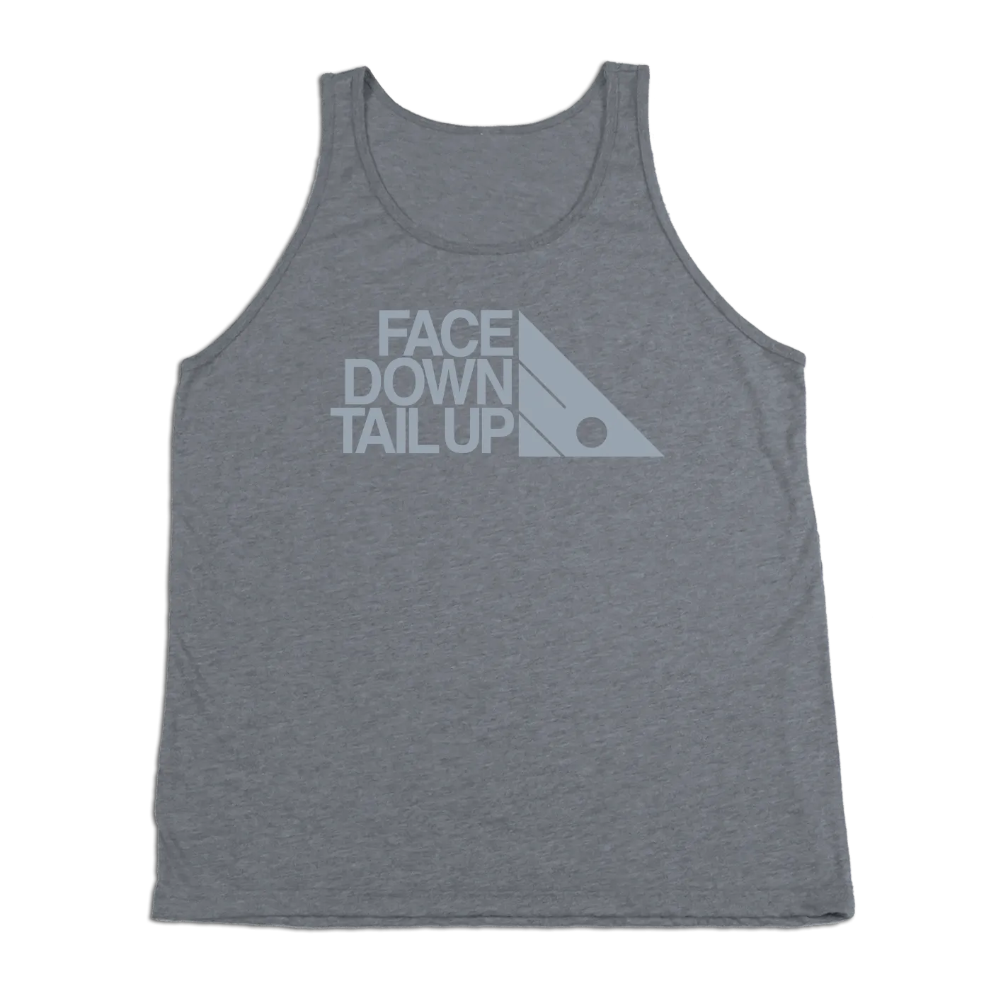 #FACEDOWNTAILUP TriBlend Tank Top - Gray Print