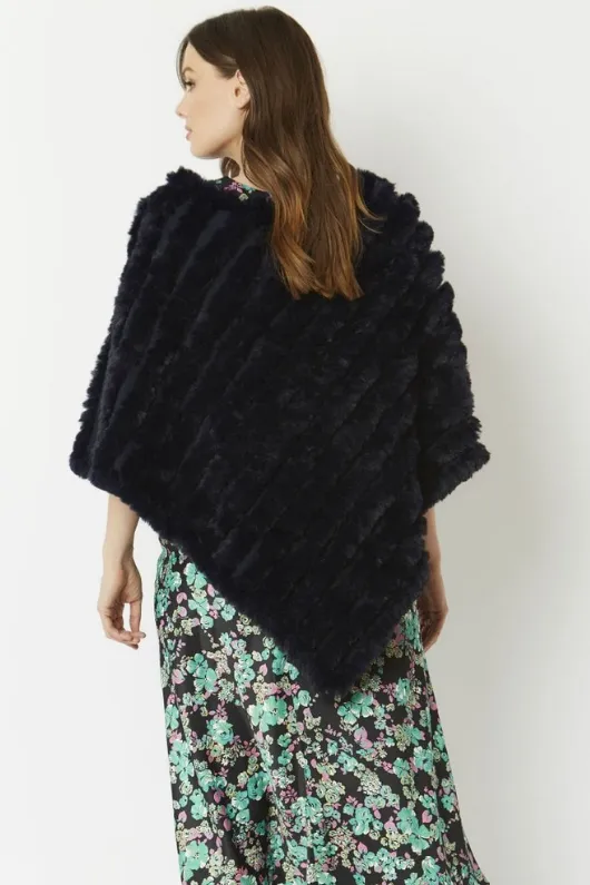 Faux Fur Poncho