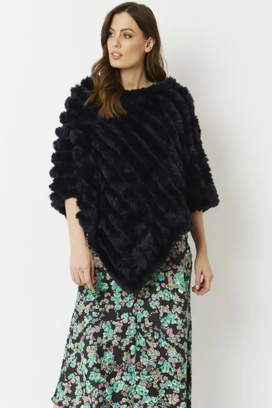 Faux Fur Poncho