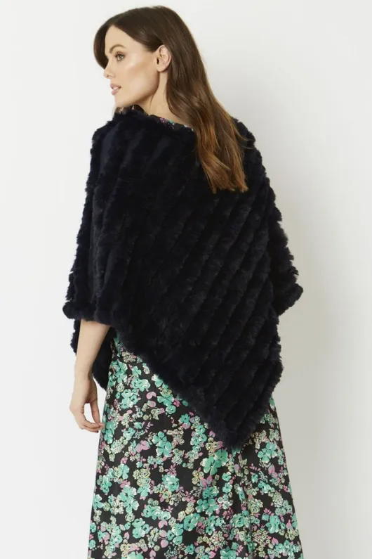 Faux Fur Poncho