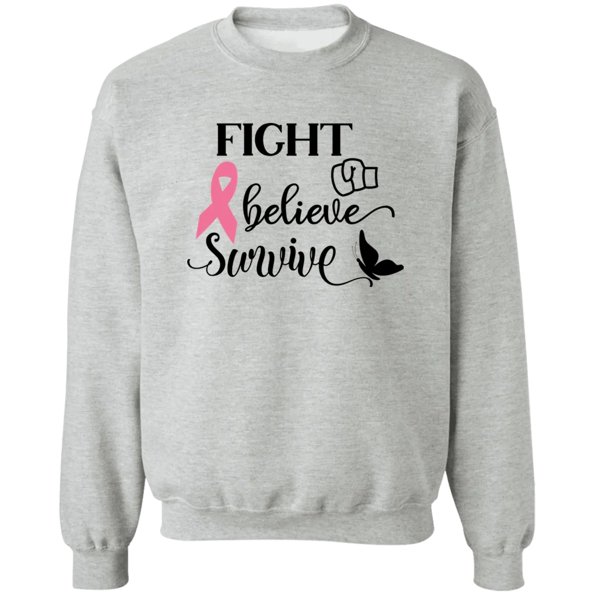 Fight & Believe Unisex Crewneck Pullover Sweatshirt