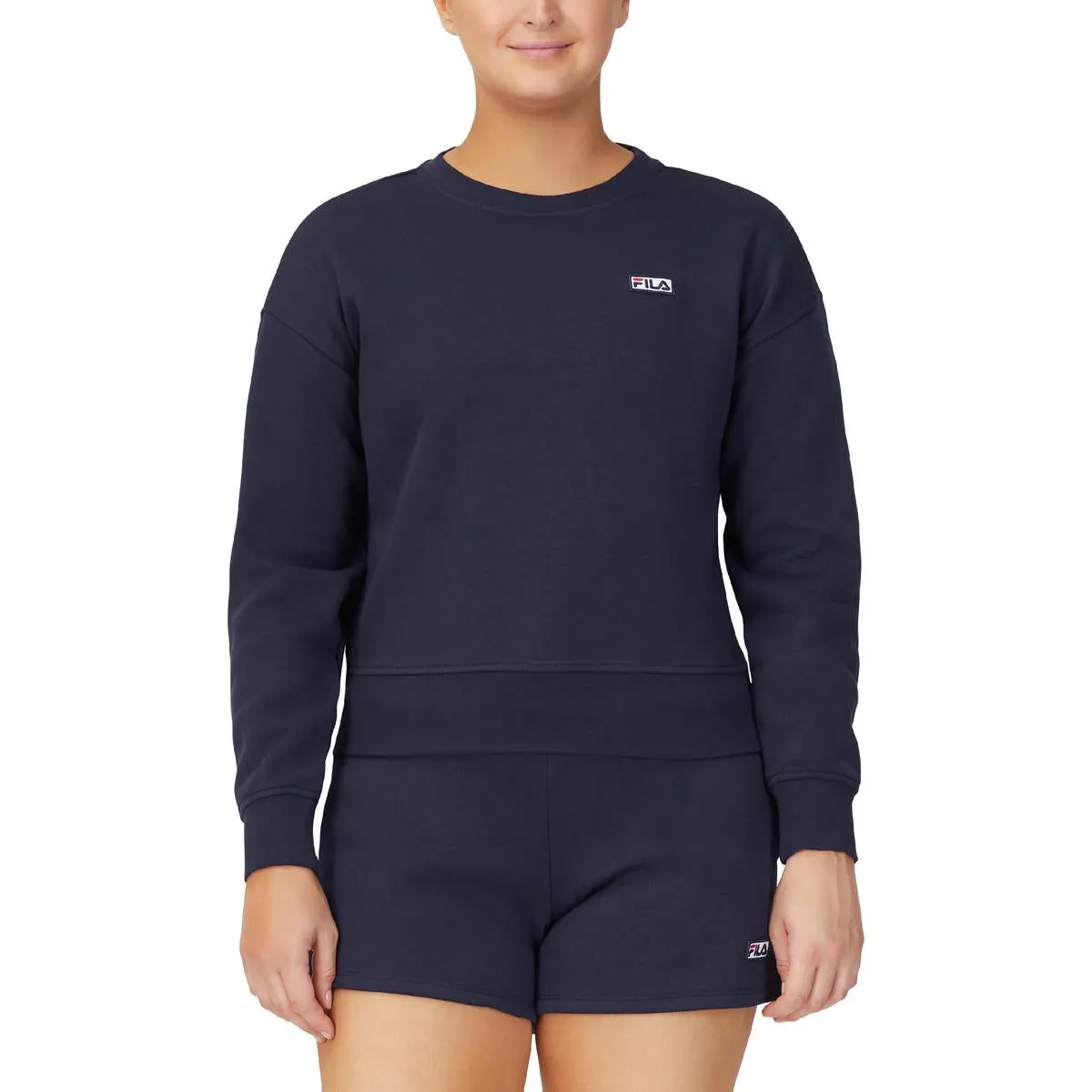 Fila Stina Women's Fleece Lined Crewneck Athletic Pullover Sweatshirt