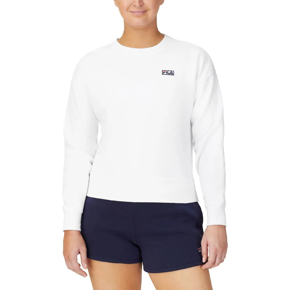 Fila Stina Women's Fleece Lined Crewneck Athletic Pullover Sweatshirt