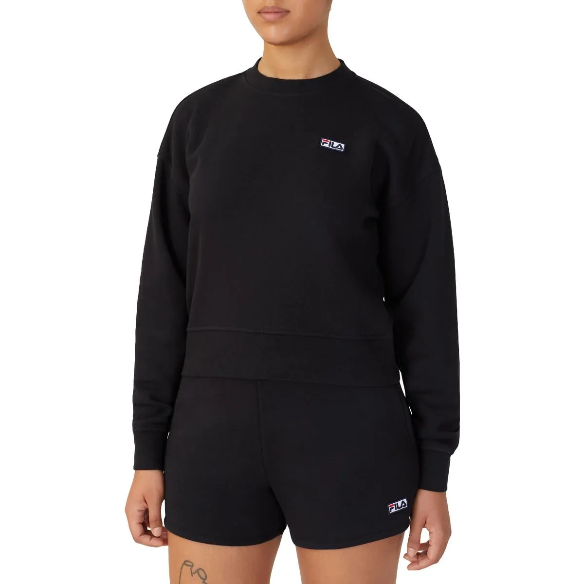 Fila Stina Women's Fleece Lined Crewneck Athletic Pullover Sweatshirt