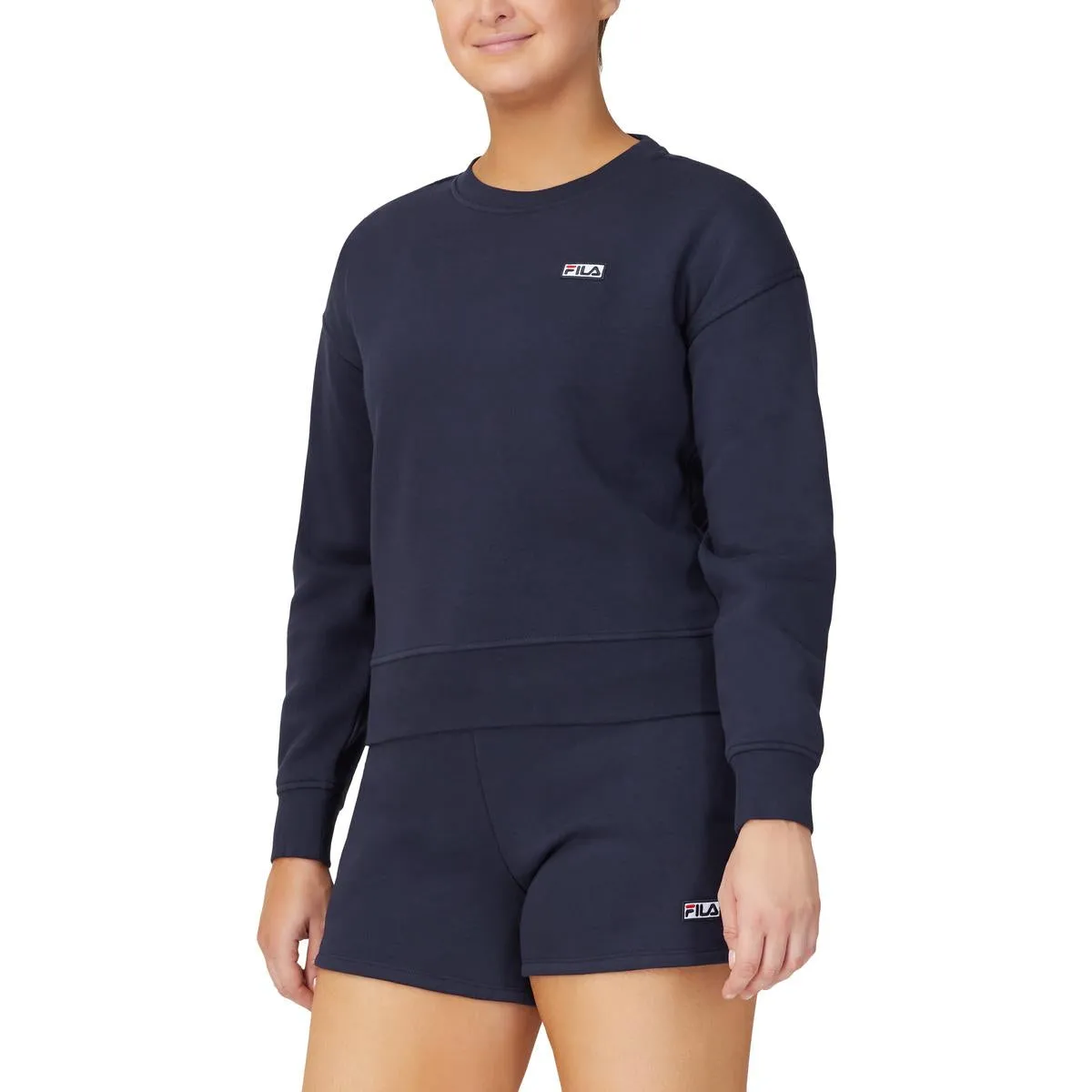 Fila Stina Women's Fleece Lined Crewneck Athletic Pullover Sweatshirt