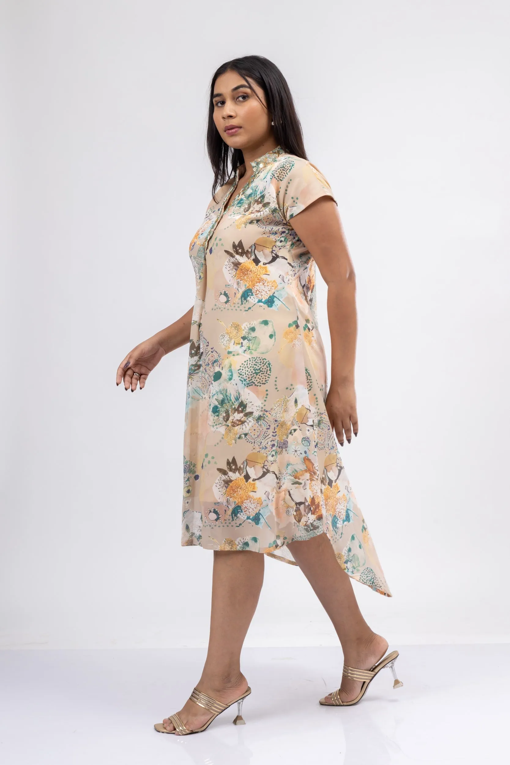 Flaming June Embroidered Tunic Dress