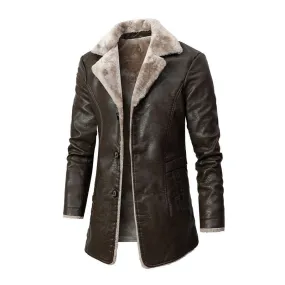 Fleece Casual Fur Leather Coat