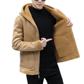 Fleece Jacket Fur One-piece Hooded Coat