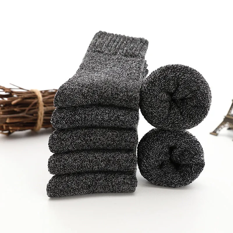 Fleece-Lined Extra Thick Thermal Socks Men's Mid-Calf Length Sock