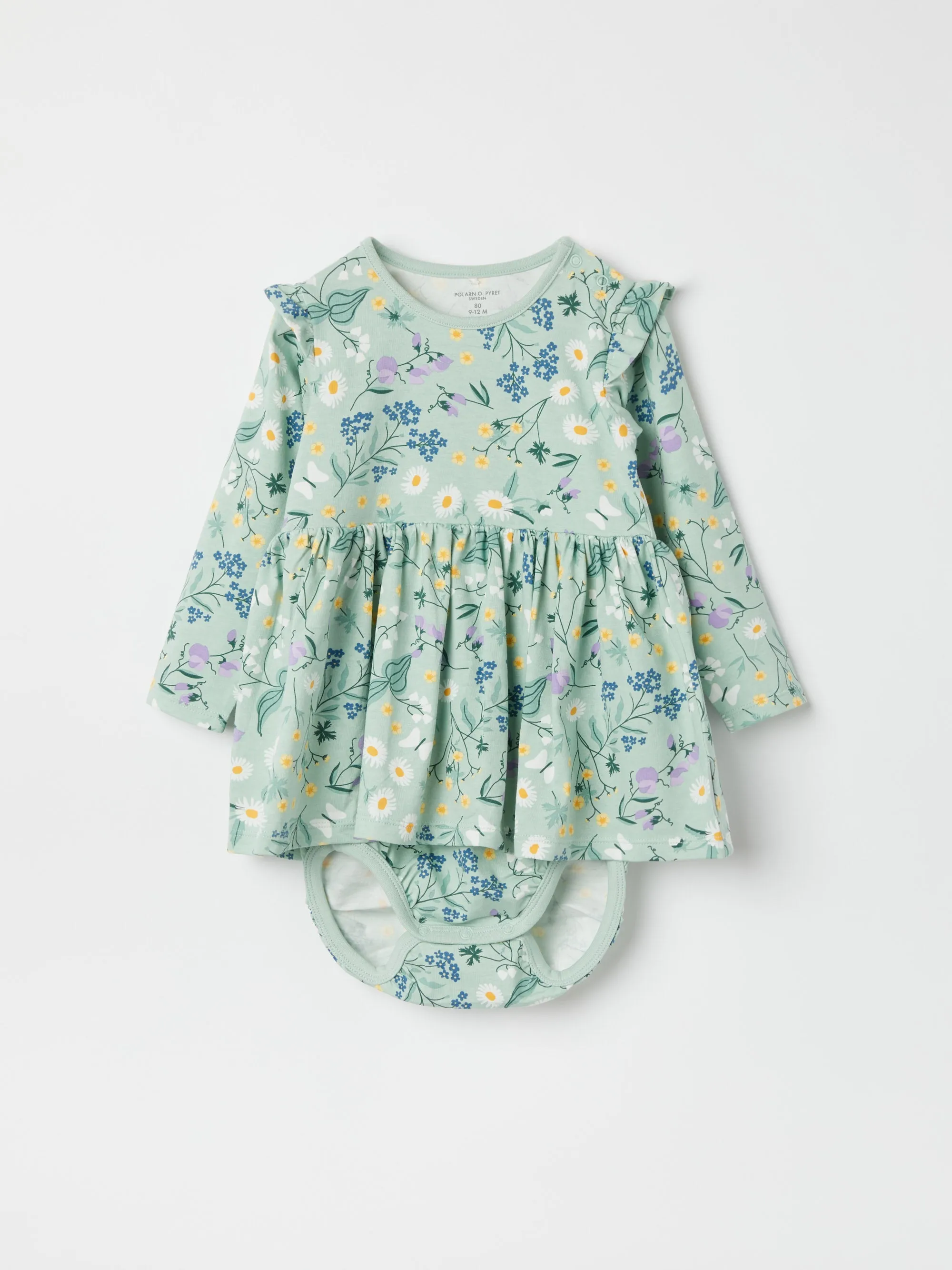 Floral Print Baby Bodysuit Dress