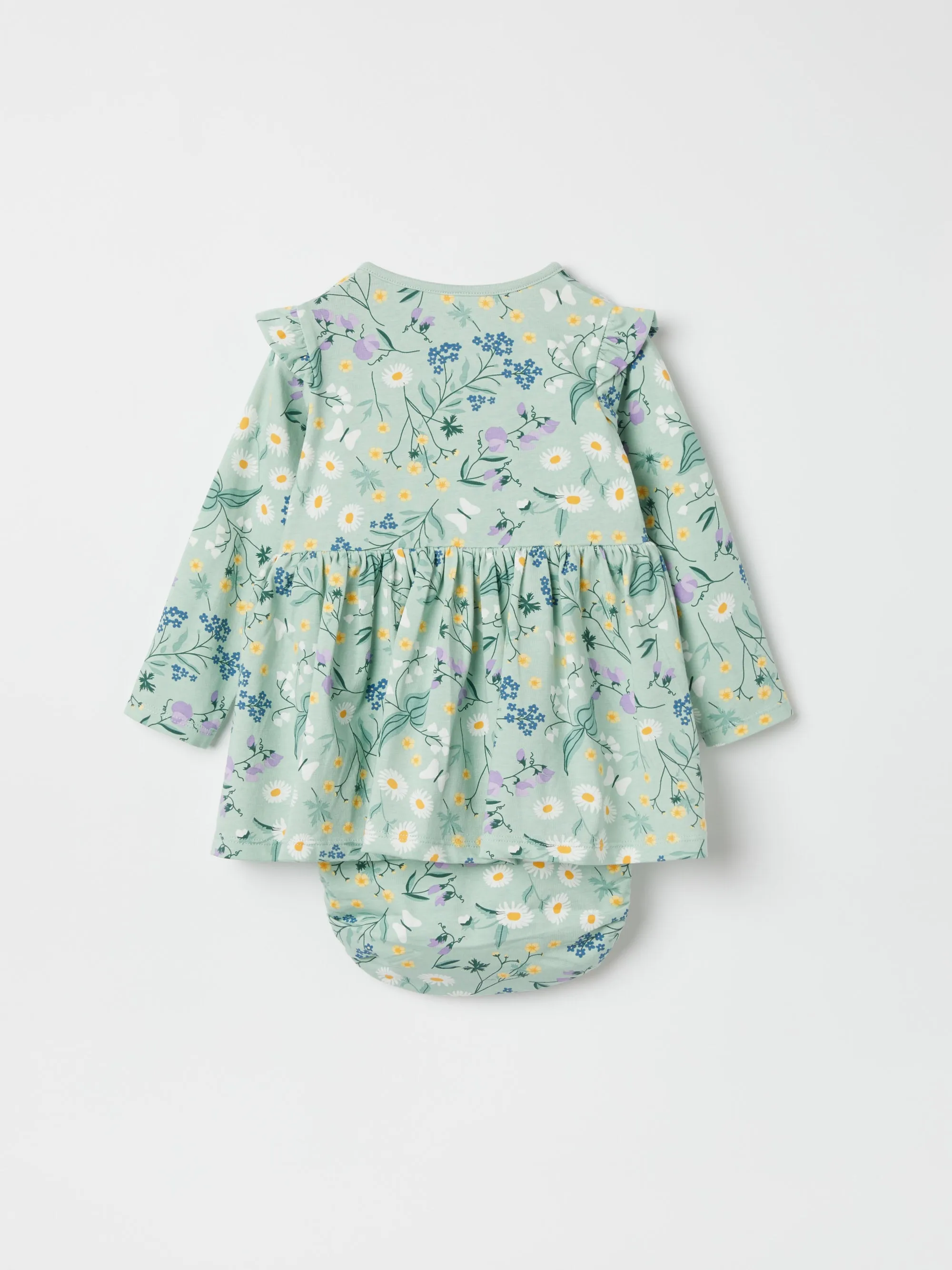 Floral Print Baby Bodysuit Dress