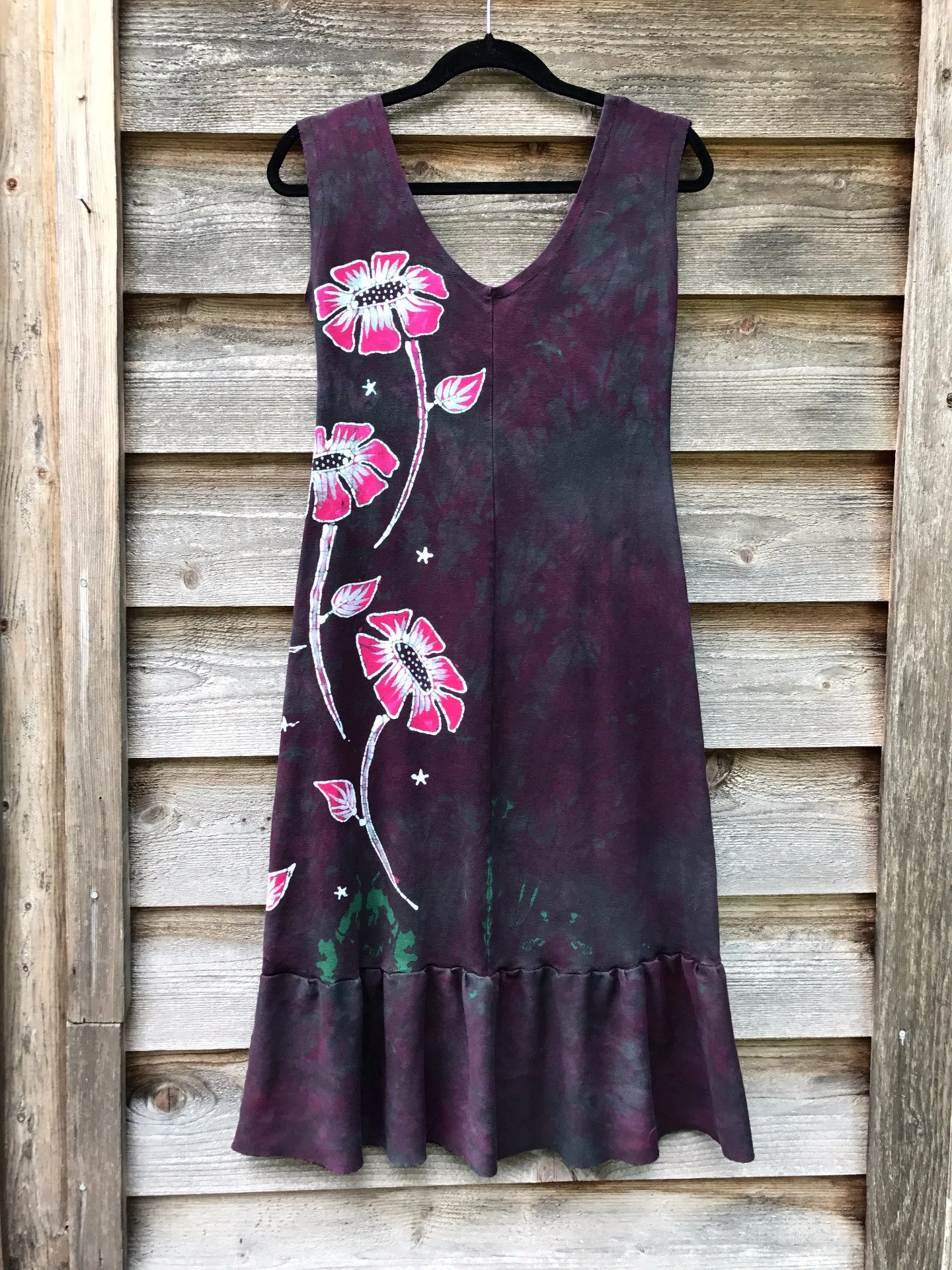 Flower Power in Tourmaline Temptation Batikwalla Dress in Organic Cotton - Size Medium